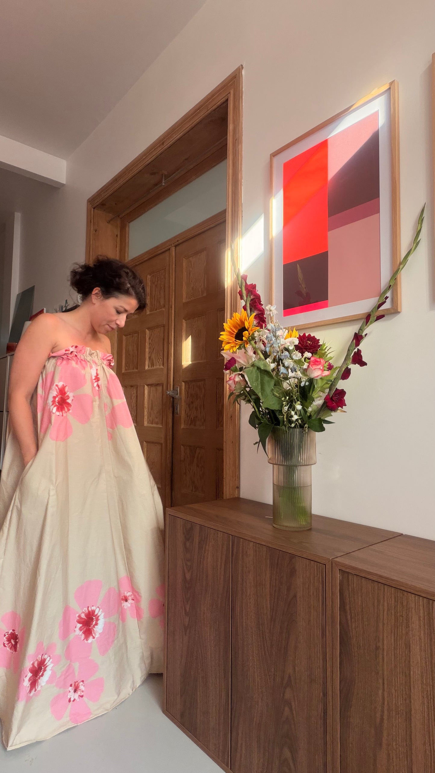 CHPTR VII - The Bandeau Maxi Dress - The Pink & Mocha One