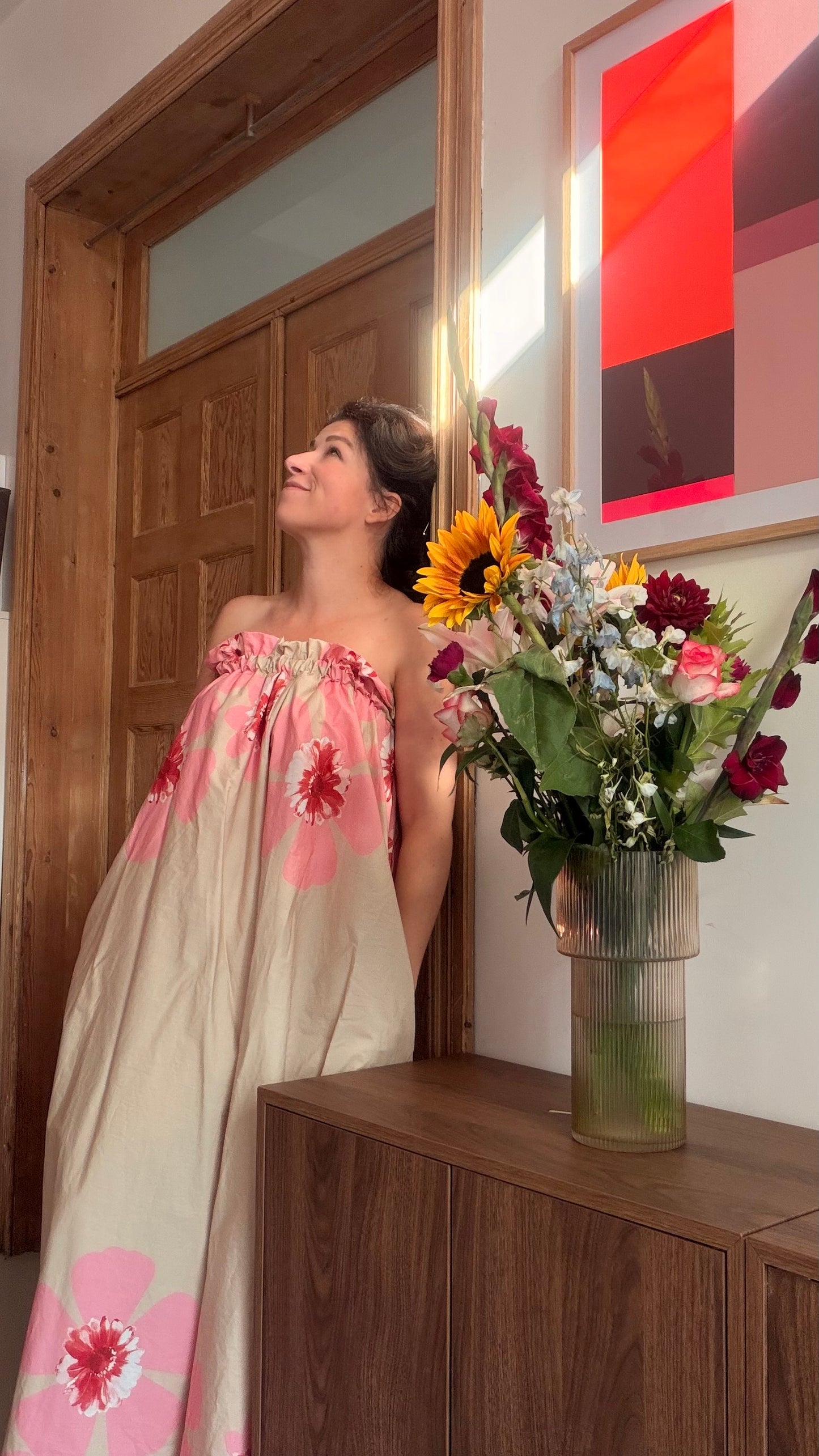 CHPTR VII - The Bandeau Maxi Dress - The Pink & Mocha One